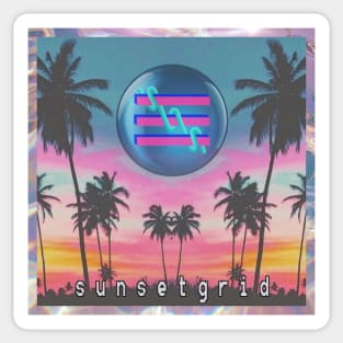 Sunset Sphere Sticker